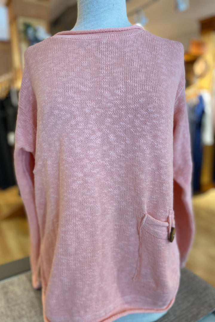 The Ultimate Cotton Sweater - Crop Pocket Roll Neck