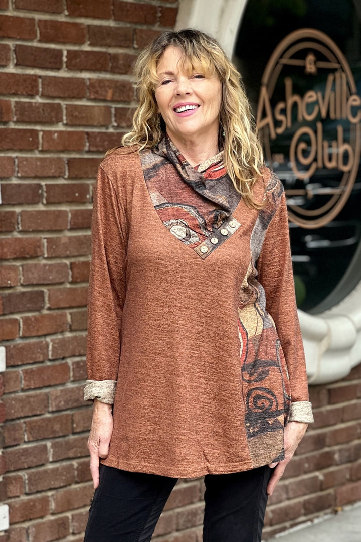 Shana Crossover Neck Tunic at Adlib Clothing in Asheville, NC