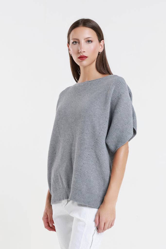 Colleen Seriously Soft SS Crew Ribbed Sweater