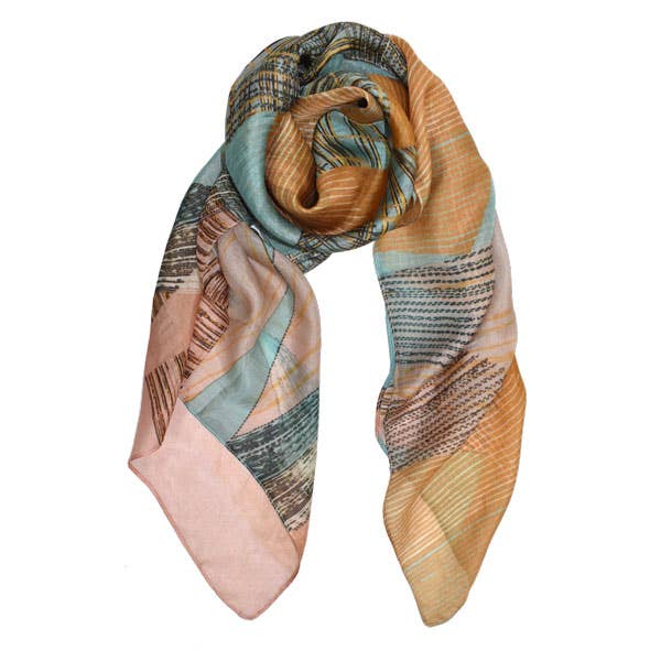 Beacon Geometric Silk Scarf