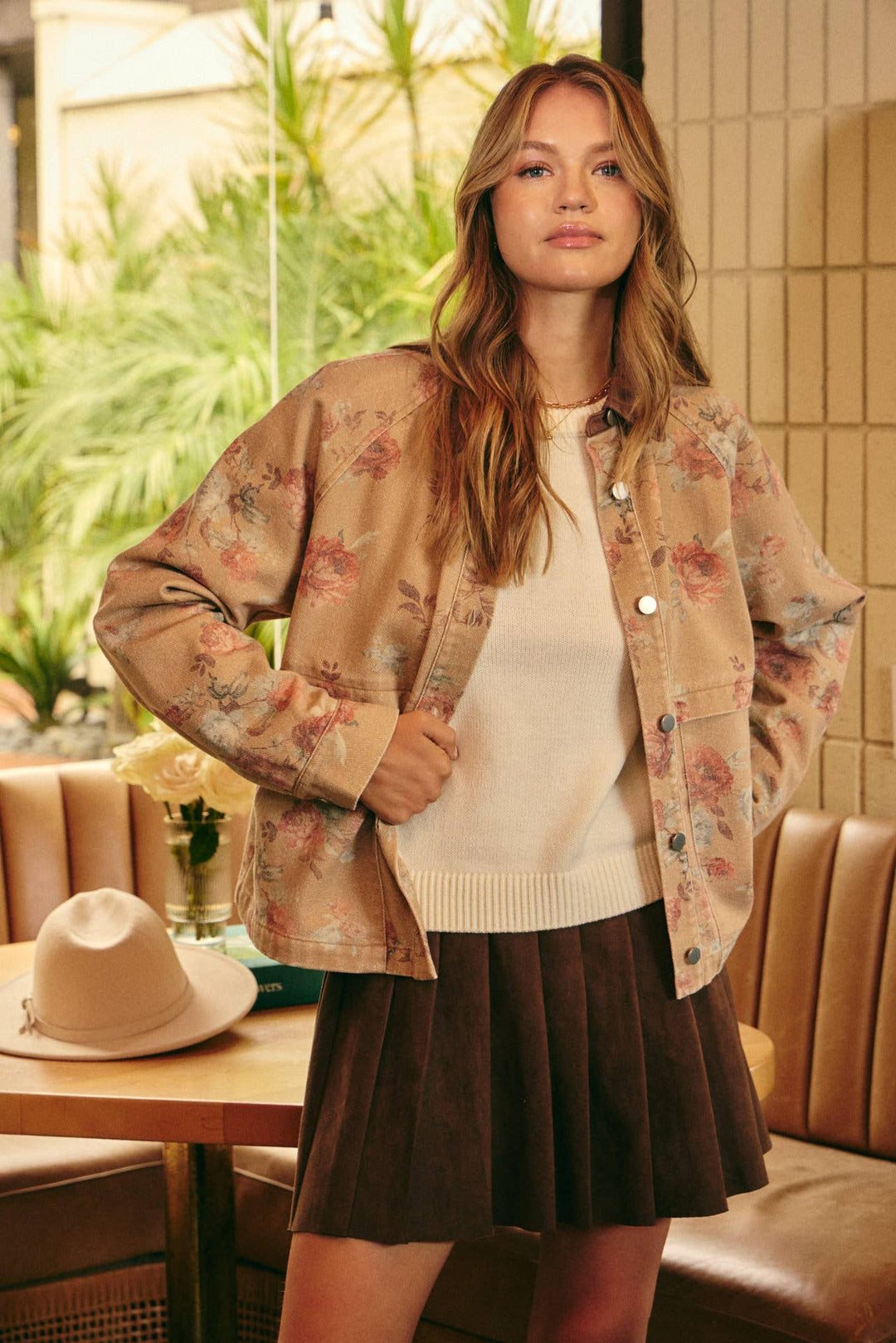 Wild Rose Afternoon Vintage Garment Washed Twill Jacket