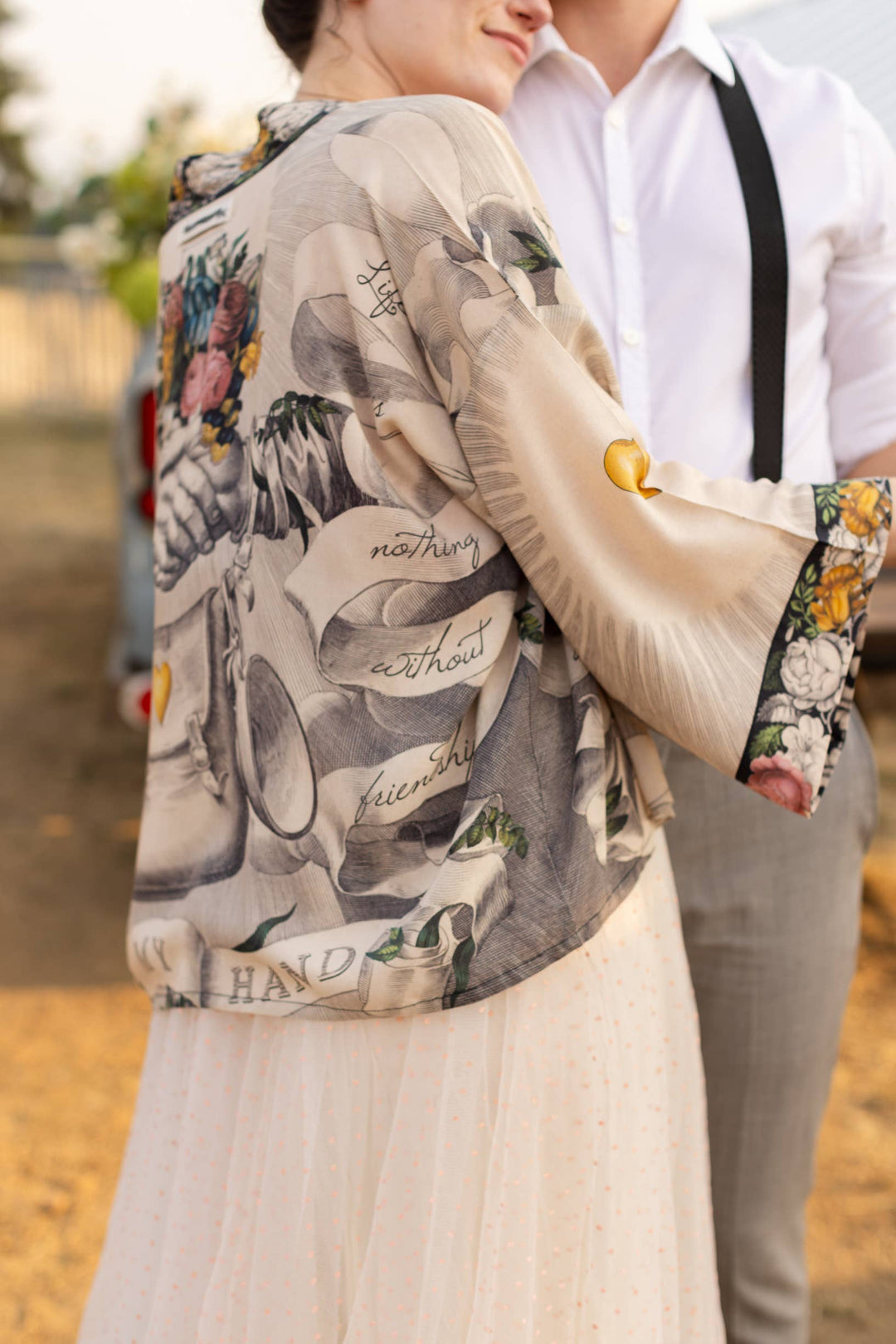 Take My Hand Pixie Duster Cropped Kimono w/ Hands