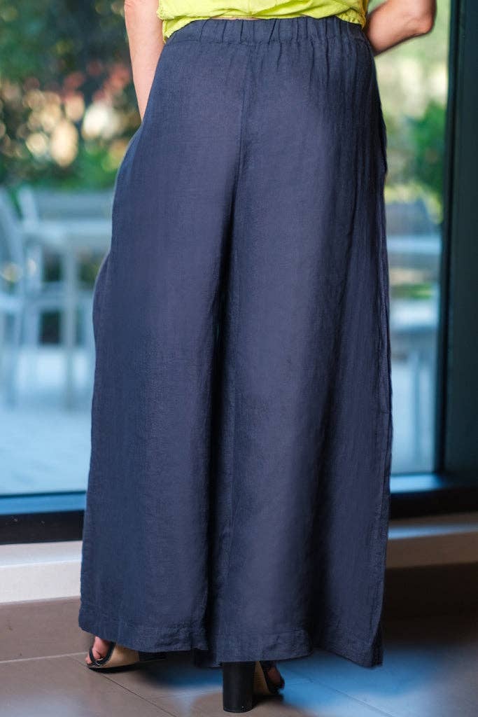 Peggy Crop Linen Palazzo Pant