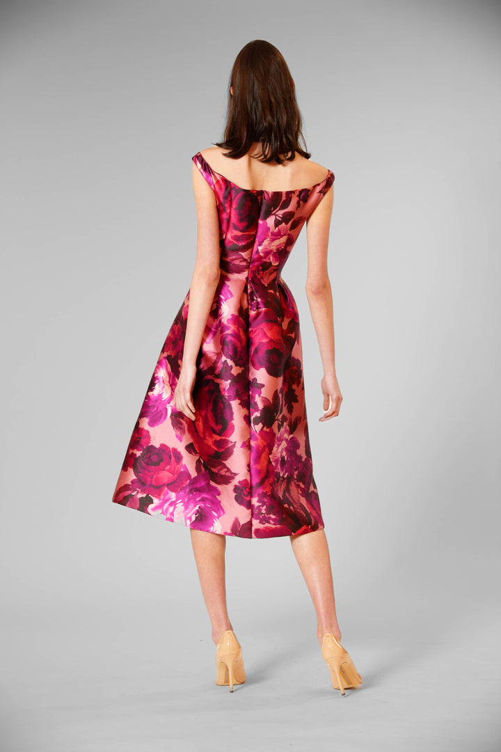 Off The Shoulder Boat Neck Evening Dress