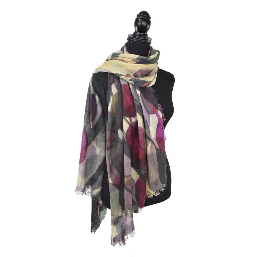 Hashana Abstract Striped Scarf