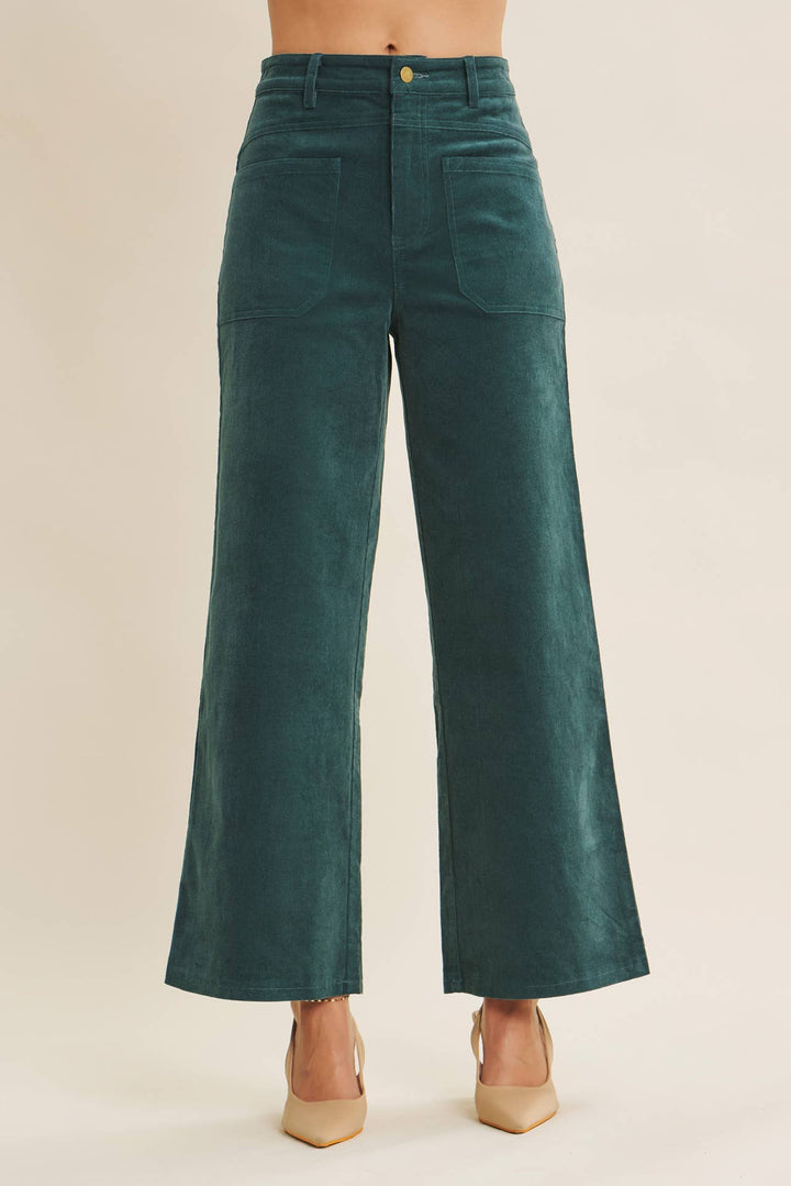 Essential Cozy Chic Corduroy Wide-Leg Pants