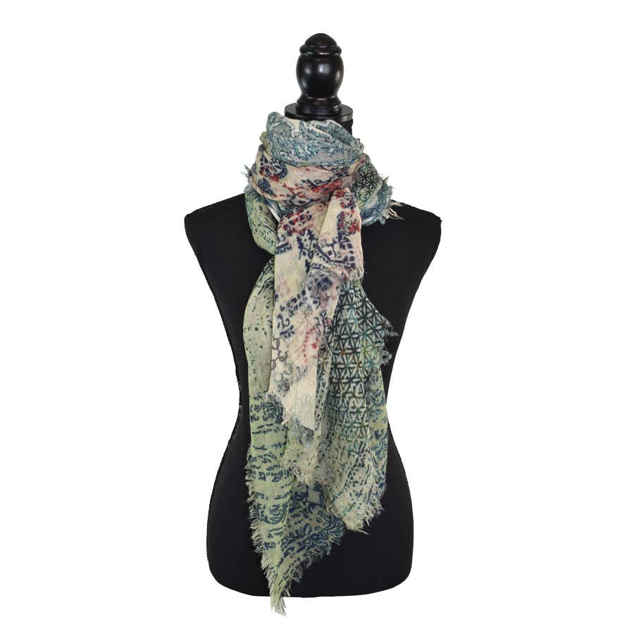 Daelynn Washed Patchwork Scarf