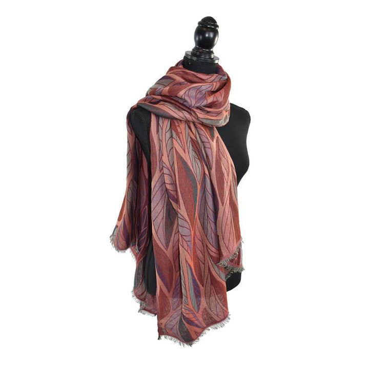 Devorah Woven Leaf Scarf