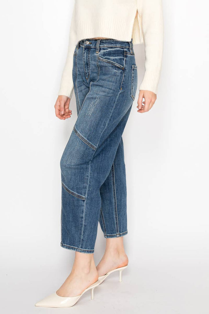 High Rise Relaxed Barrel Jeans