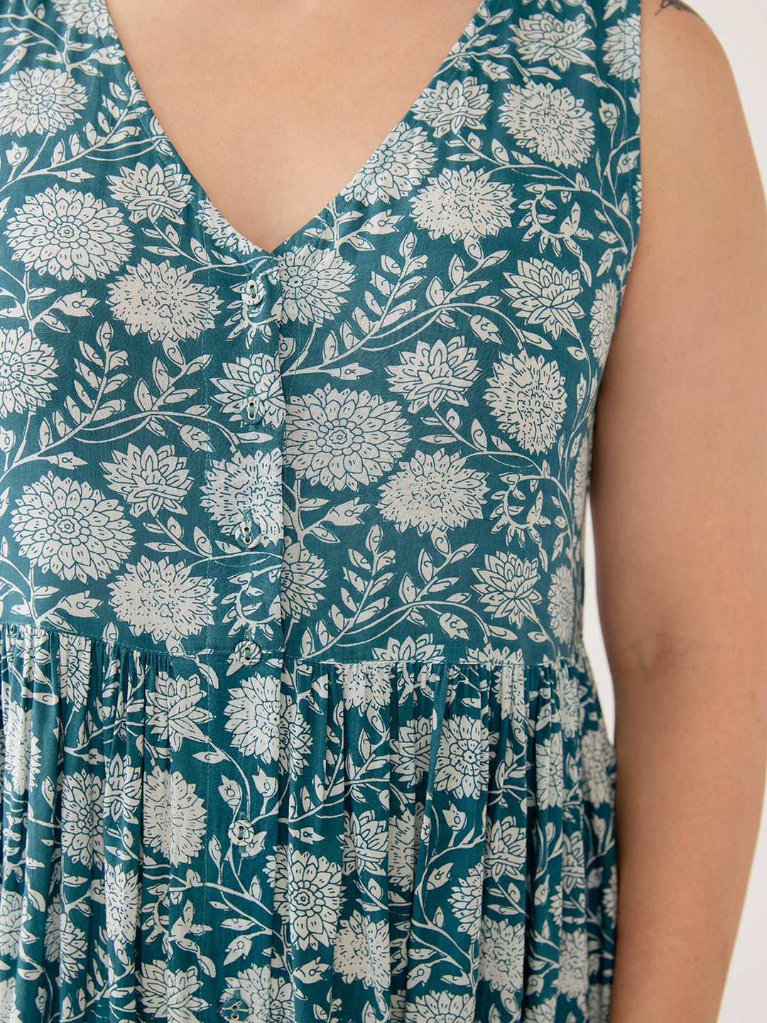 Olivia Dress Teal Modal