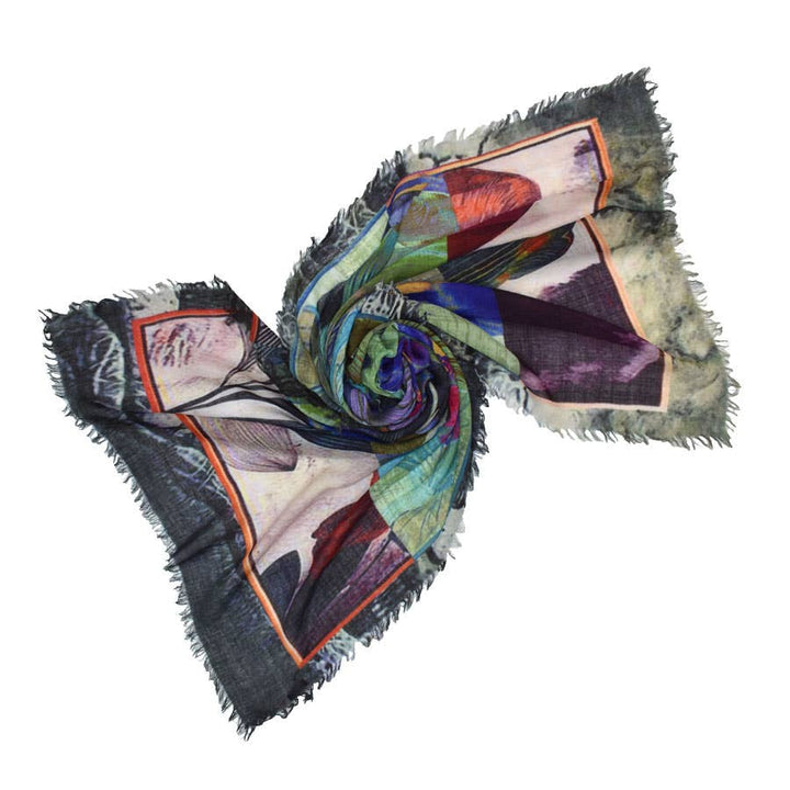Langley Artful Floral Wool Scarf