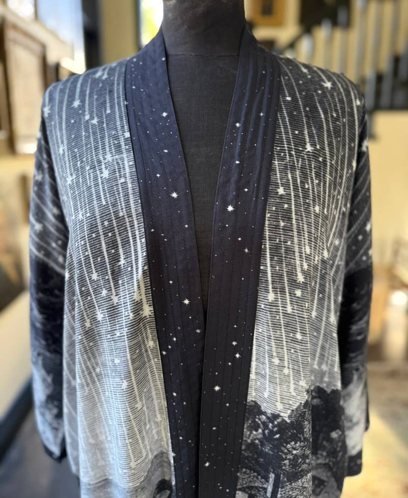 The Stargazer Matineé Duster (mid-length) w/ Celestial Print