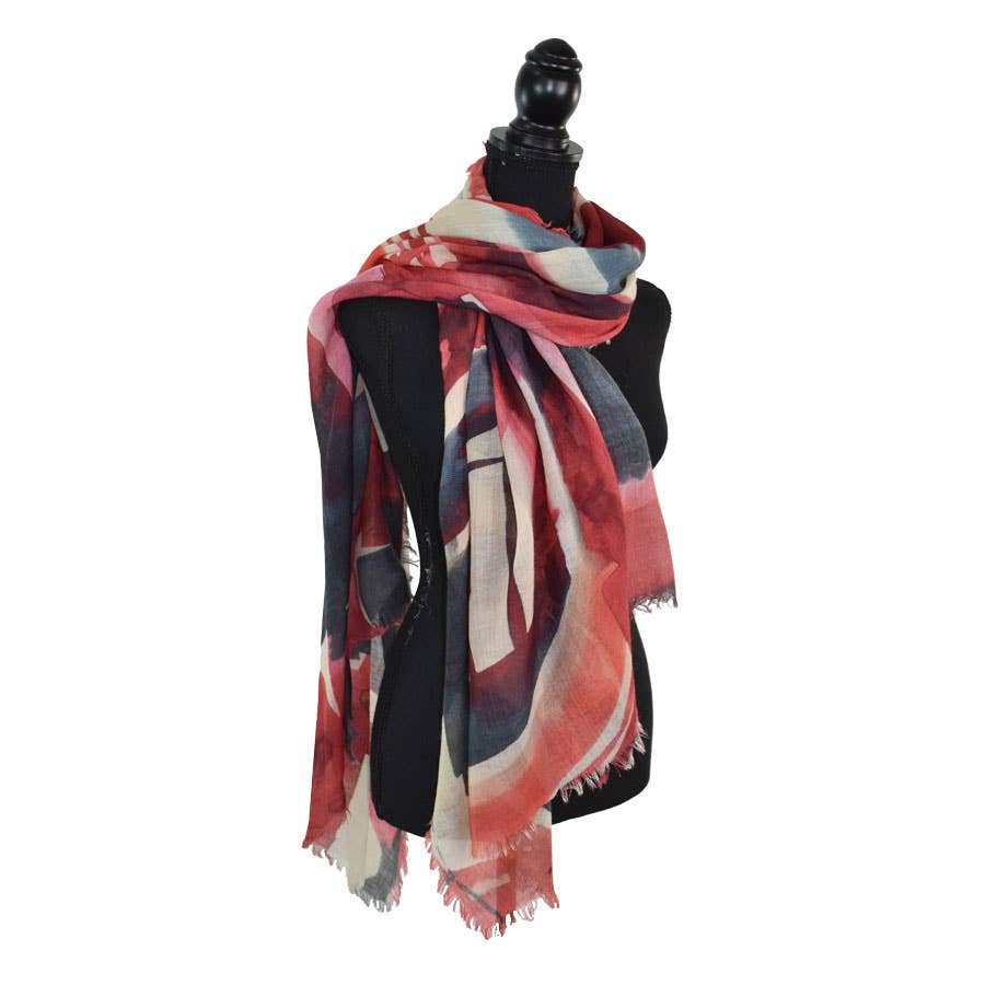 Karter Contemporary Abstract Wool Scarf