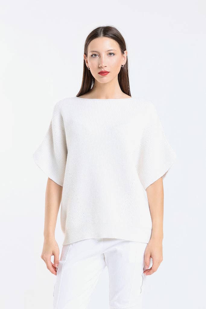 Colleen Seriously Soft SS Crew Ribbed Sweater