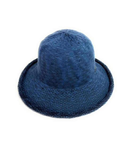 Cotton Blend Rolled Brim Hat