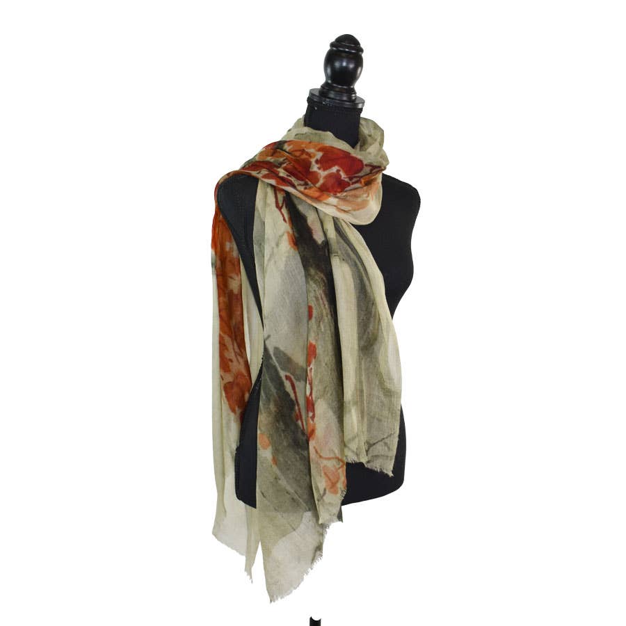 Oksana Autumnal Fine Wool Scarf