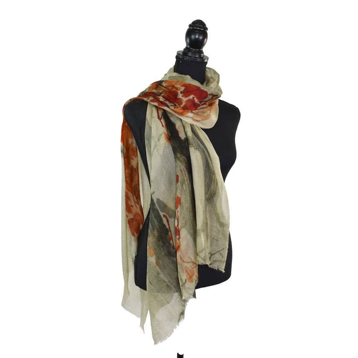 Oksana Autumnal Fine Wool Scarf