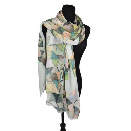 Quadratic Cotton Geo Scarf