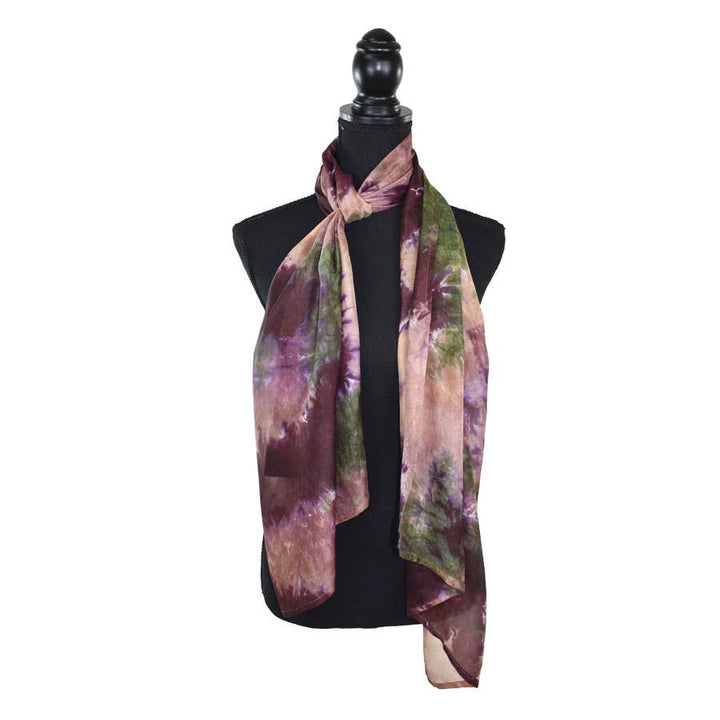 Calypso Tie Dyed Silk Scarf Handmade