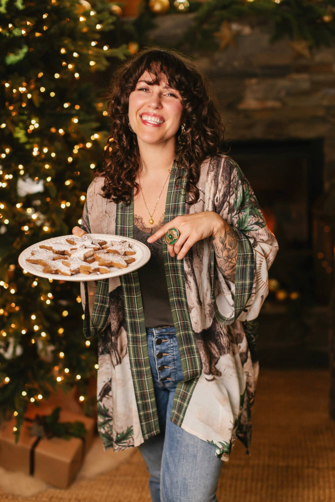 Winter Wish Christmas Matinée Duster Kimono