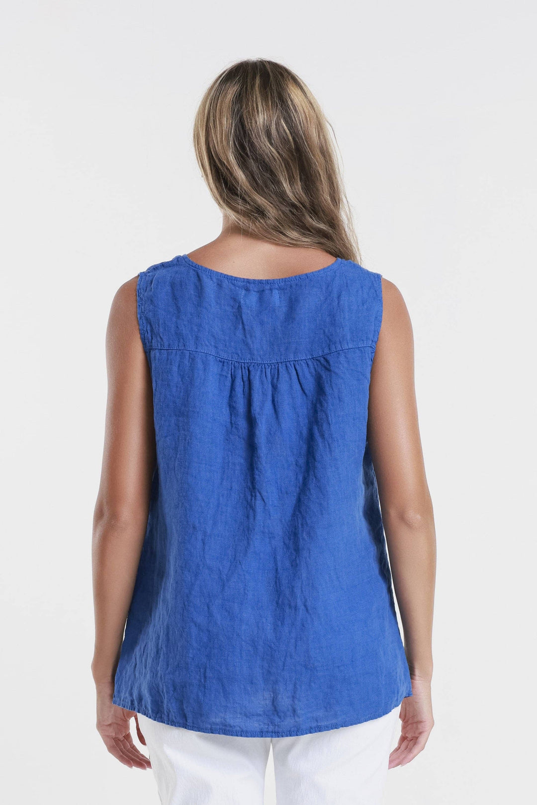 Cora Ring Detail Linen Tank