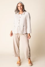 Pasadena Knit Stripe Button Front Shirt