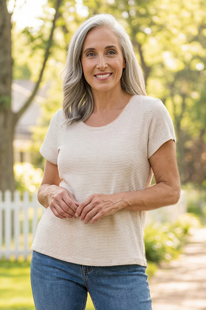 Pasadena Knit Stripe Tee