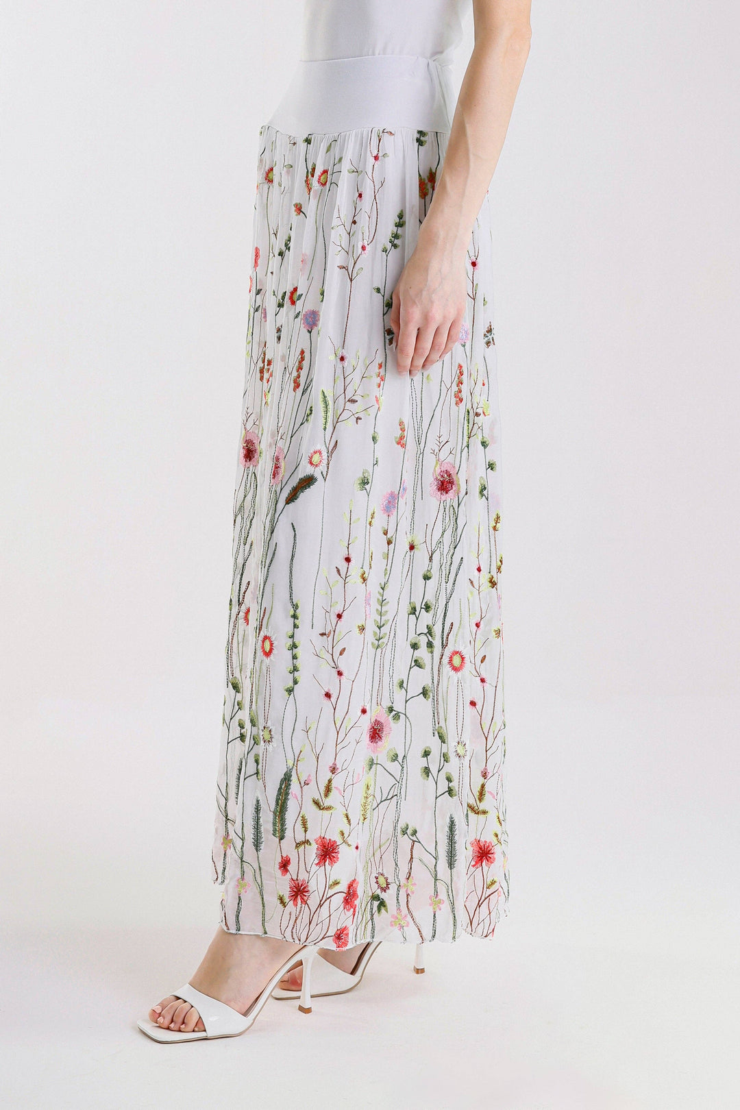Sable Garden Silk Skirt