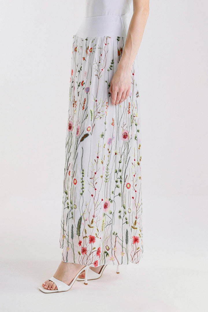 Sable Garden Silk Skirt