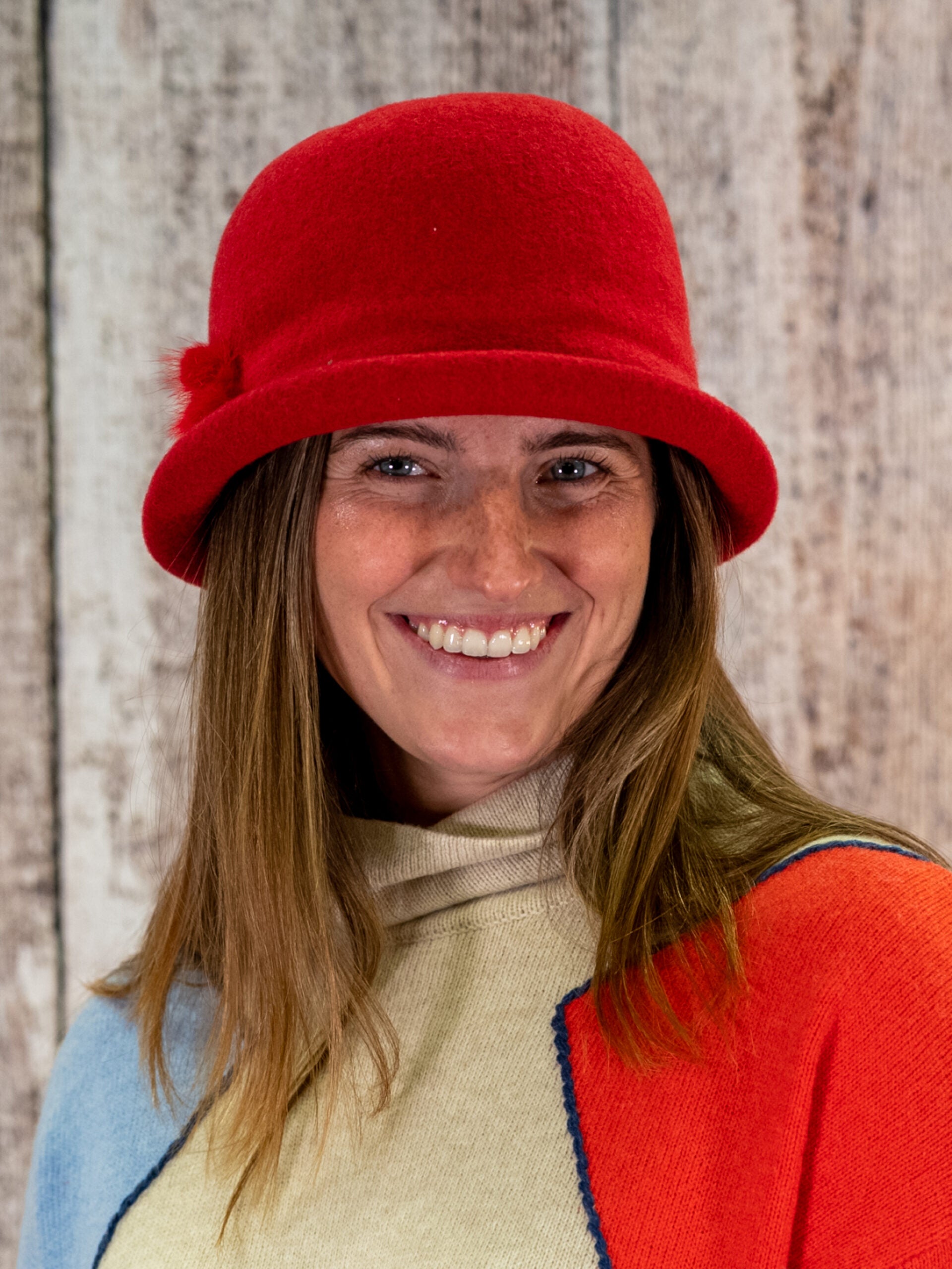 Hotsell Red Wool Cloche