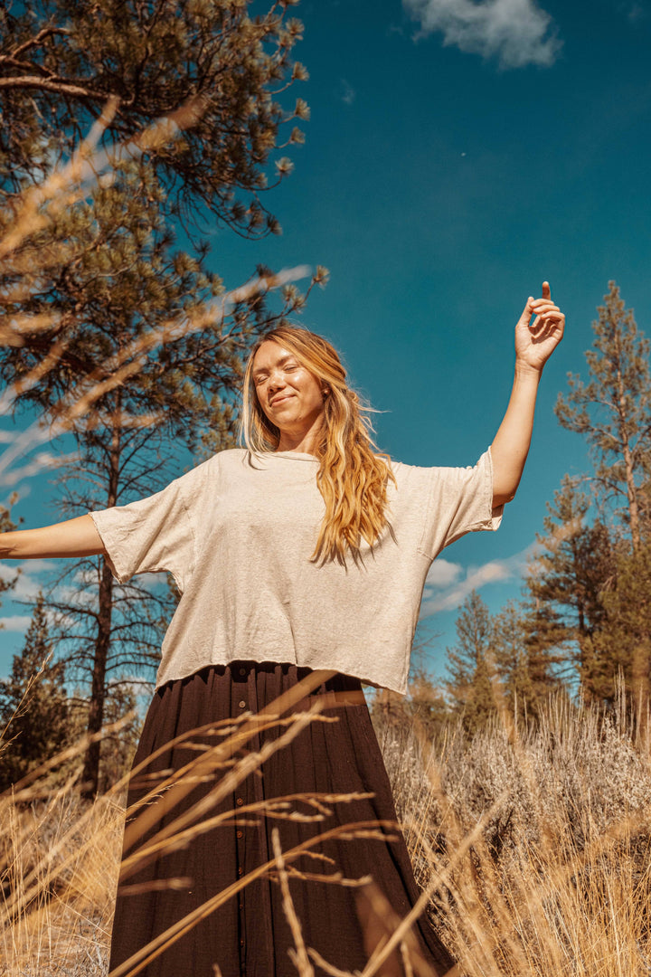 Hemp Organic Cotton Crop T-Shirt Blank Eco Unisex Tee