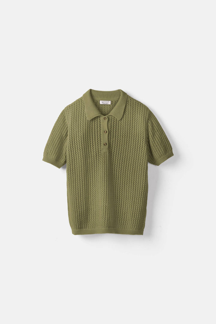 Knit Polo Shirt With Buttons