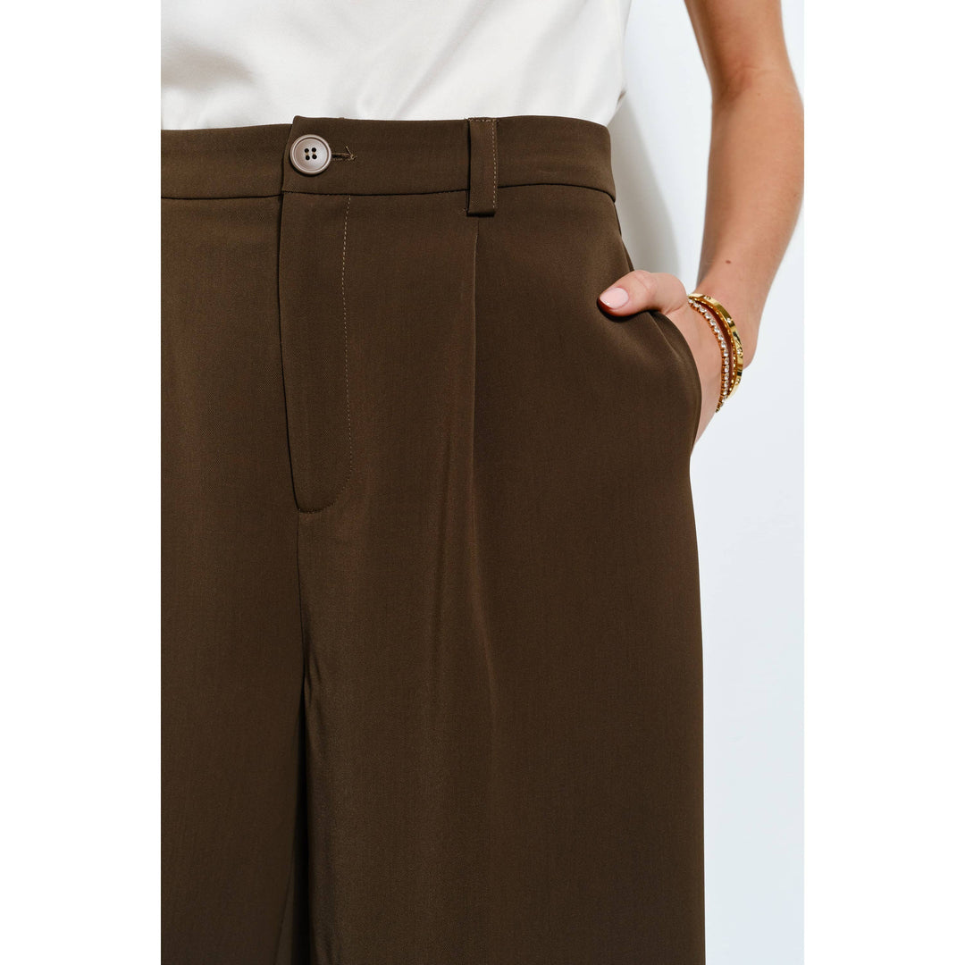 High Waist Tailored Wide-Leg Trousers