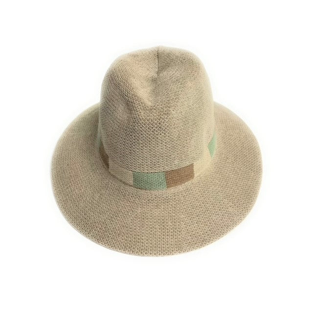 Cotton Fedora Hat with Multi Stripe Band 2026