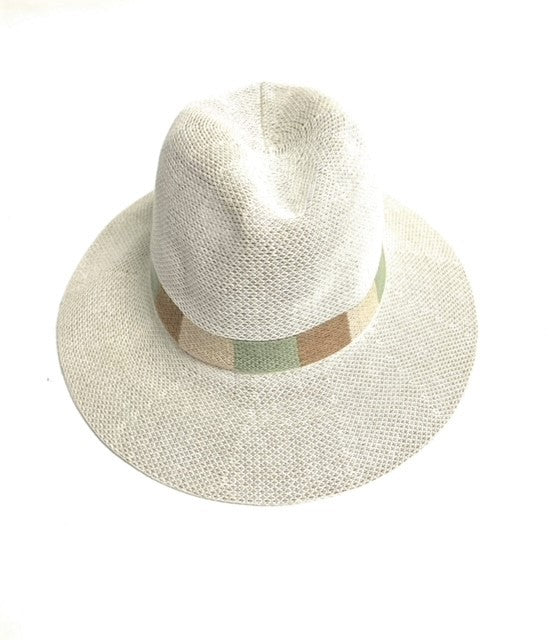 Multi Stripe Band Fedora