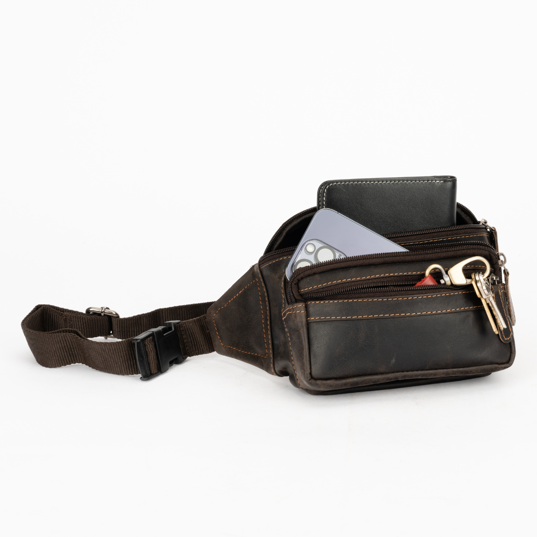 Echuca Unisex Leather Belt Bag