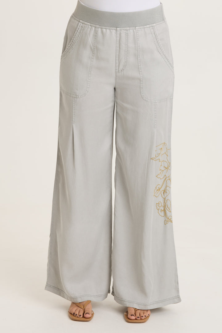 Embroidered Dacia Wide Leg