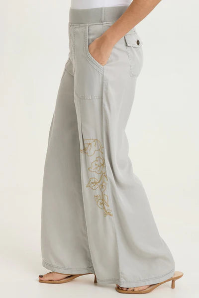 Embroidered Dacia Wide Leg