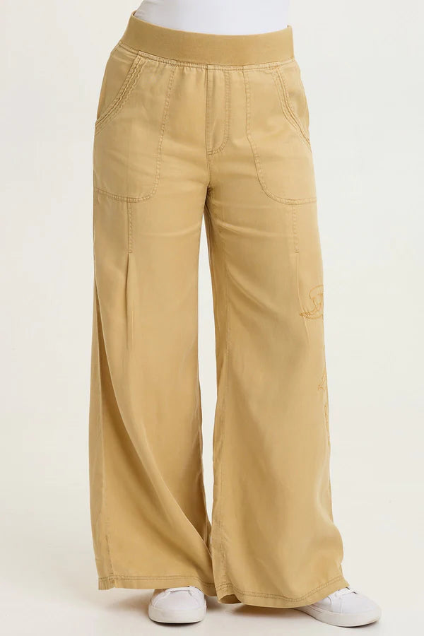 Embroidered Dacia Wide Leg