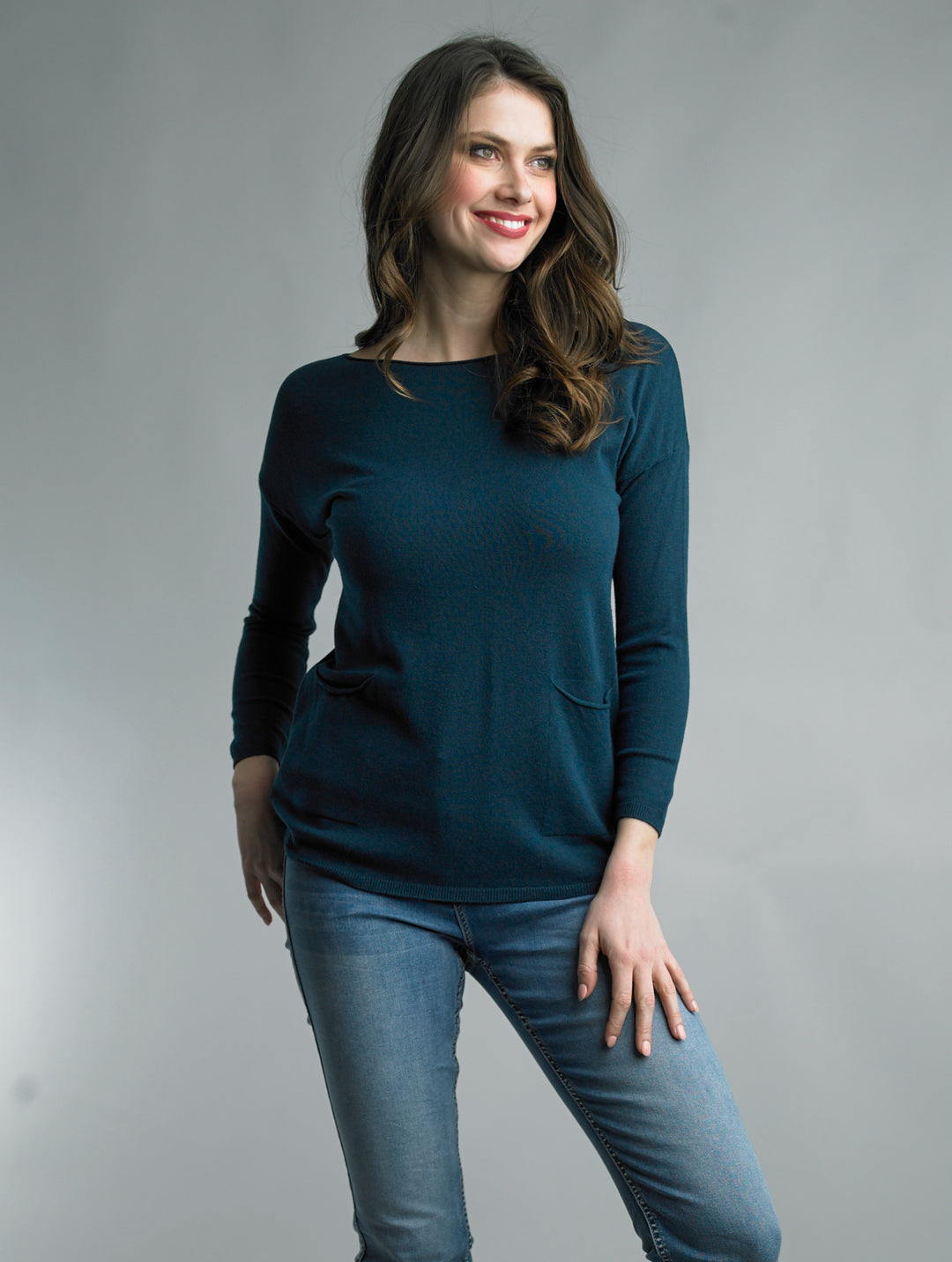 Pocket Crew Knit Pullover