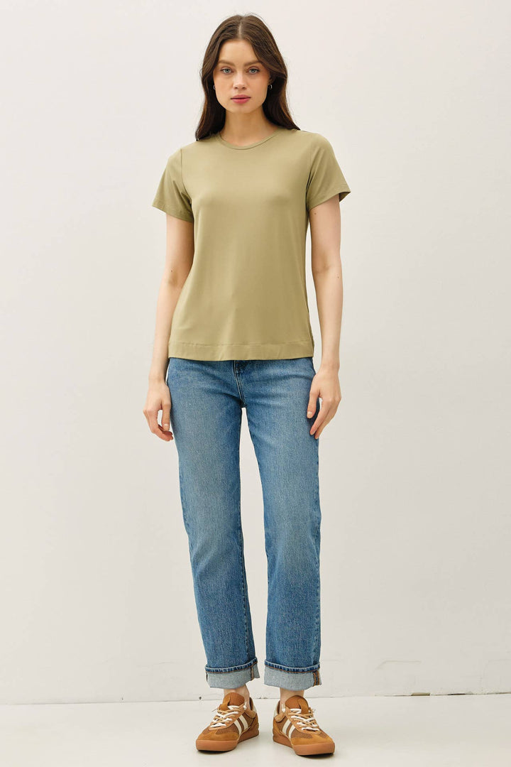 Bamboo/Modal Basic Round Neck T-Shirt