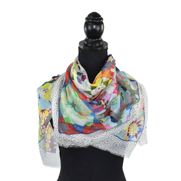 Jules Dotted Geo Square Scarf