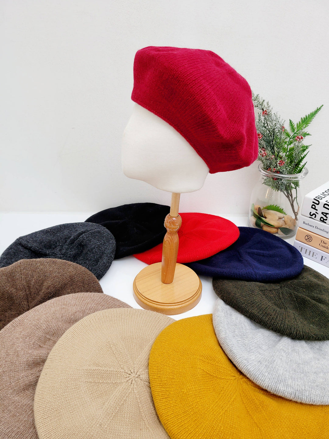 100%  Solid Wool French Beret