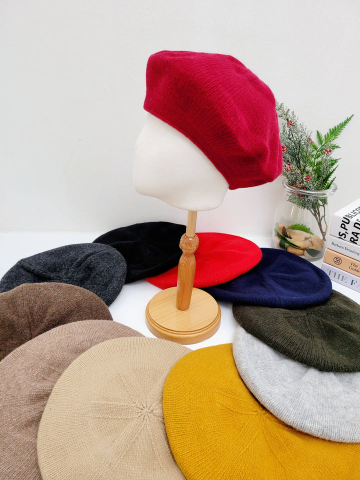 100%  Solid Wool French Beret