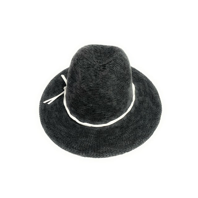 Fedora With Braided Suede Trim