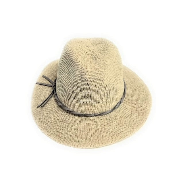 Fedora With Braided Suede Trim