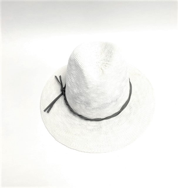 Fedora With Braided Suede Trim