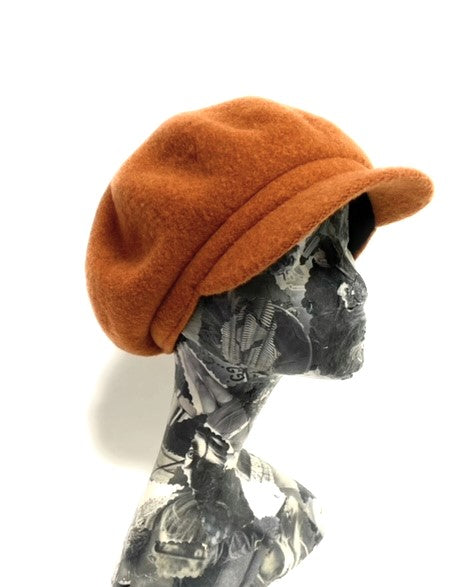 Boiled Wool Newsboy Cap
