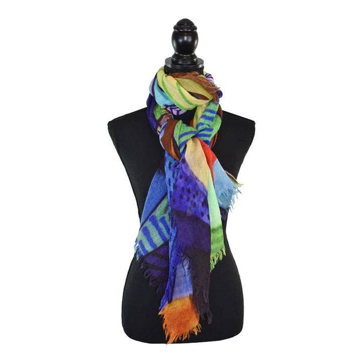 Martin Colorful Mixed Geo Wool Scarf
