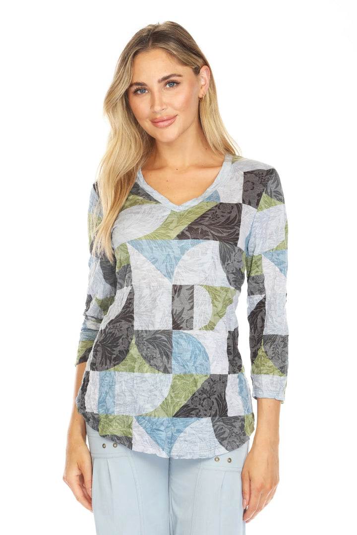 All the World's A Stage V Neck Top